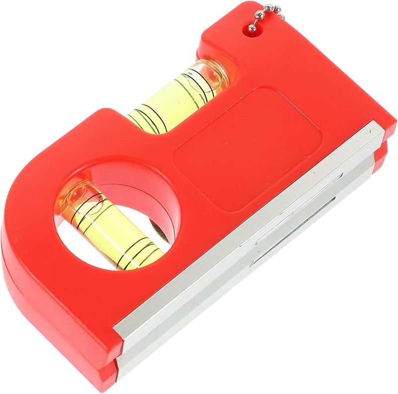 Red Hanging Bubble Line Level Tool for Flooring Decking Fence and Slope Alignment - Image 1